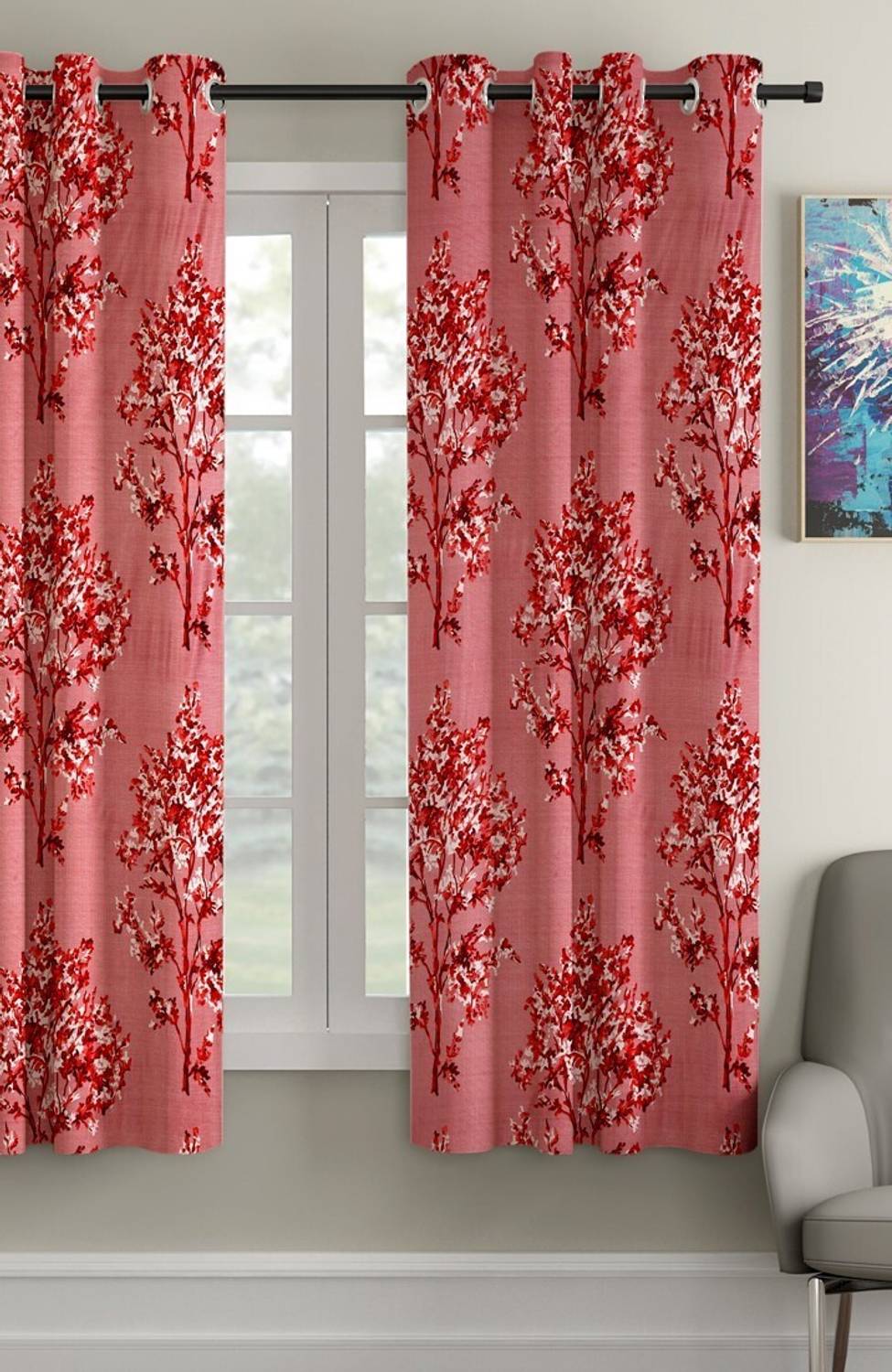 Fashion String 153 cm (5 ft) Window Polyester Semi Transparent Curtain Single Curtain