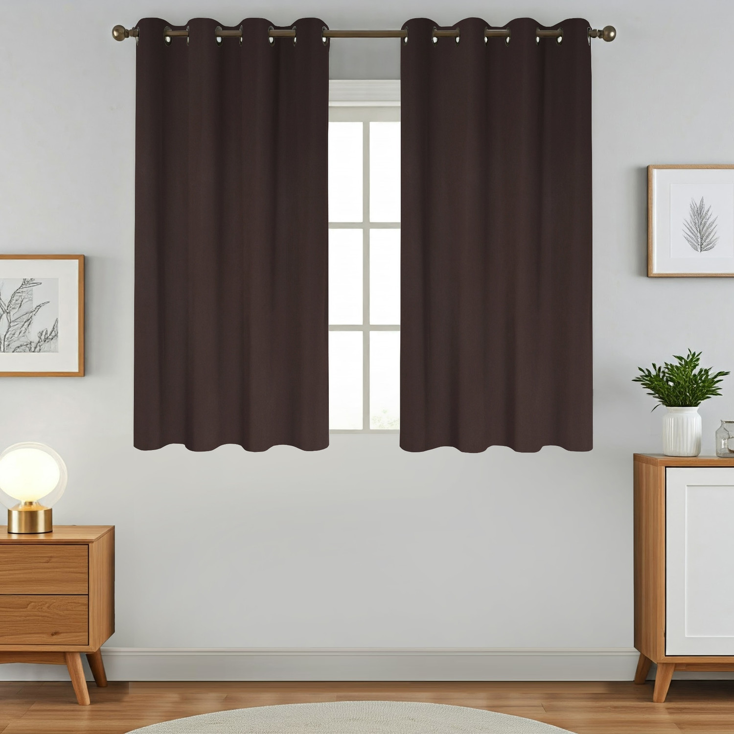 Image of Homefab India 152.4 cm (5 ft) Window Polyester Blackout Curtain (Pack Of 2)