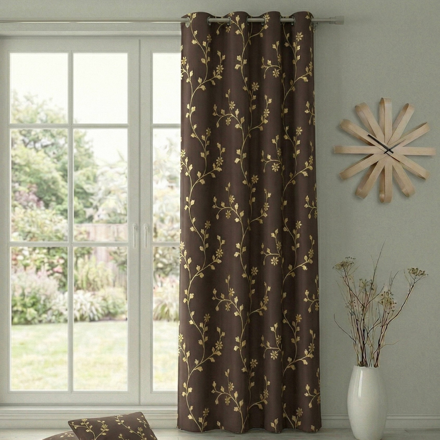 Image of Home Spark 244 cm (8 ft) Long Door Velvet Room Darkening Curtain Single Curtain