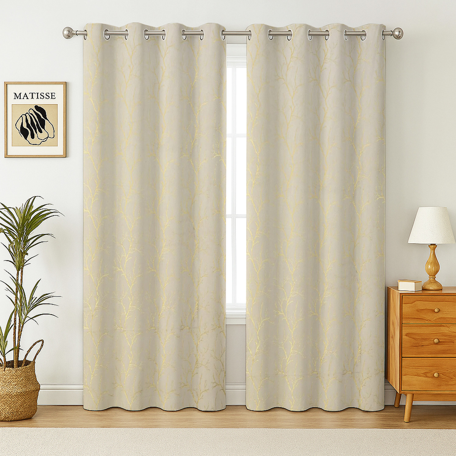 Image of Home Stylish 213 cm (7 ft) Door Velvet Room Darkening Curtain (Pack Of 2)