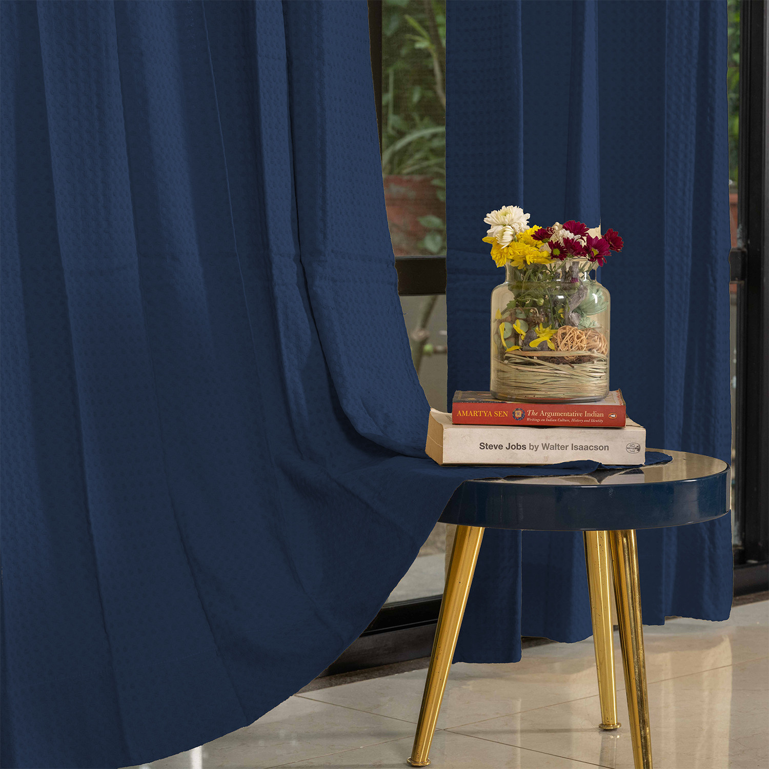 Image of Urban Space 152 cm (5 ft) Window Cotton Room Darkening Curtain (Pack Of 2)