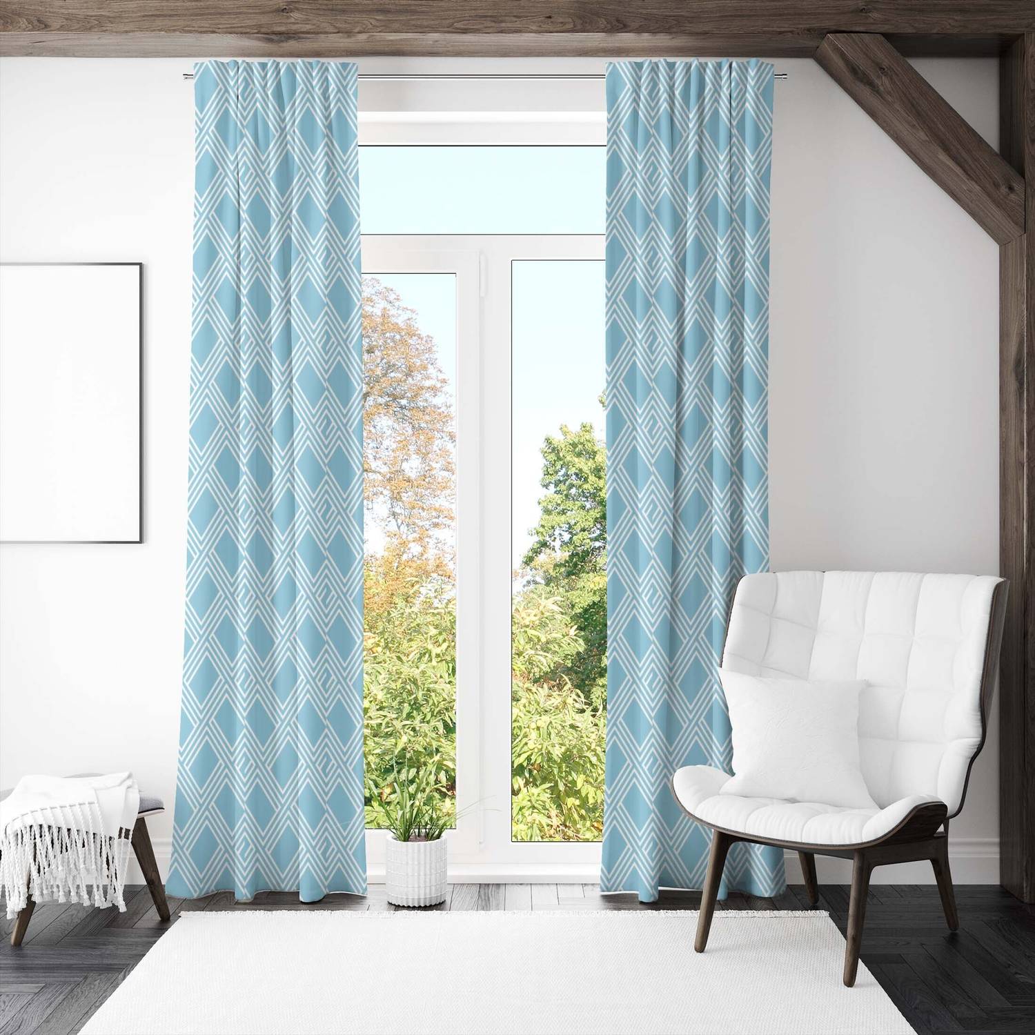 BBM 213 cm (7 ft) Door Cotton Room Darkening Curtain (Pack Of 2)