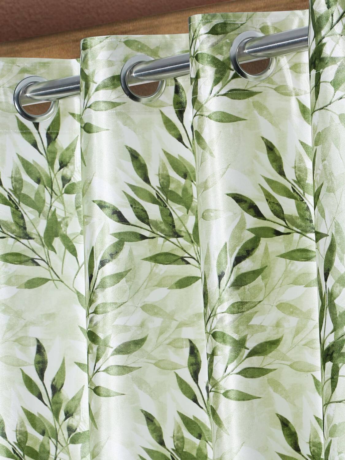 Home Sizzler 7ft Polyester Semi Transparent Curtain (Pack of 2) - Image 3