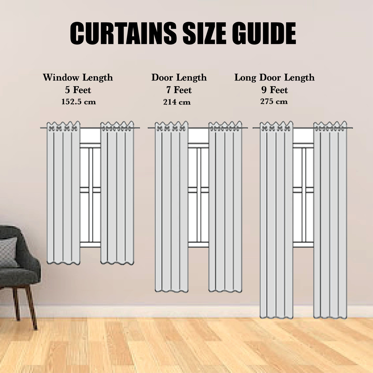 Image of Kraftiq Homes 304 cm (10 ft) Long Door Velvet Room Darkening Curtain (Pack Of 2)