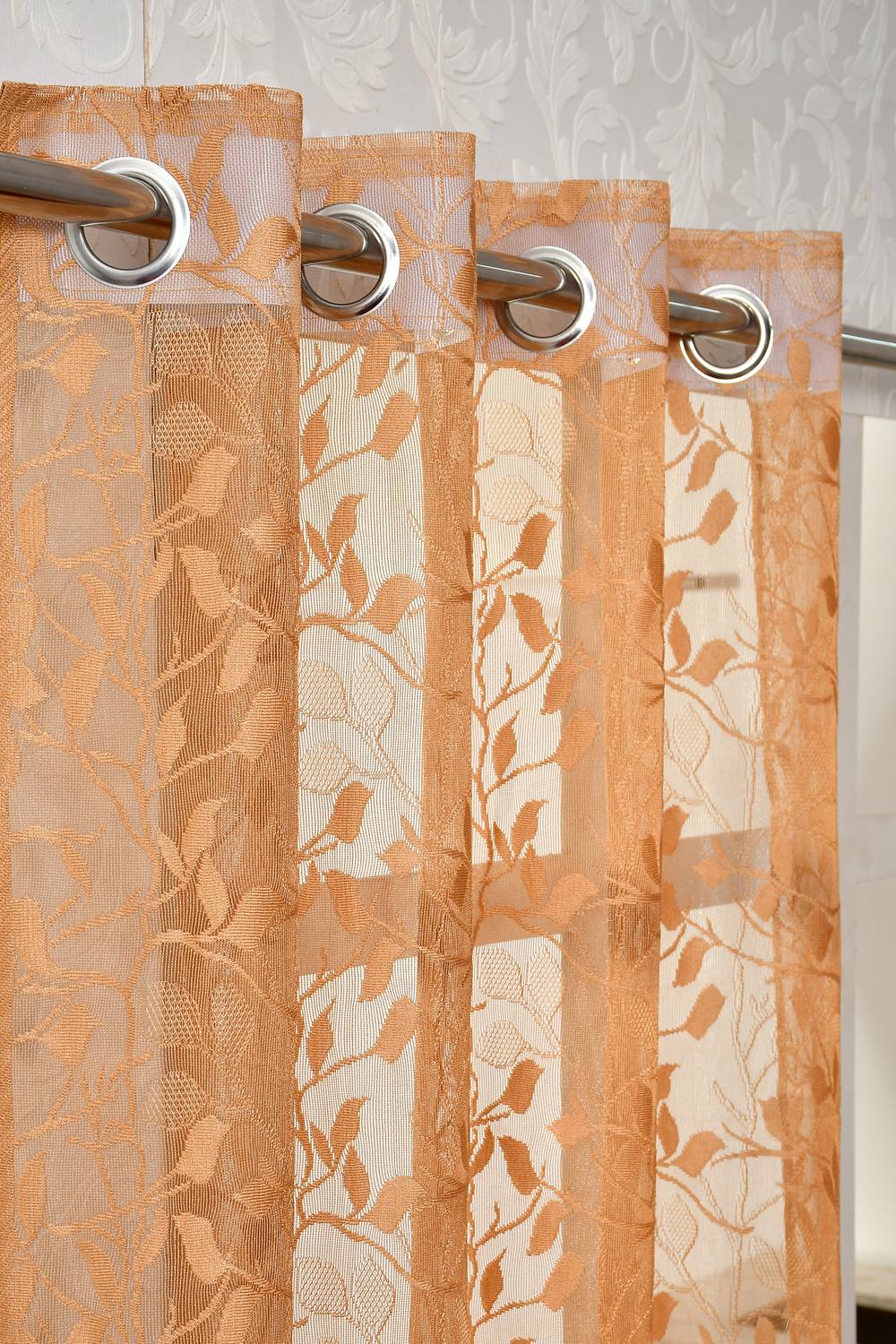 Arick Home 182 cm (6 ft) Shower Net Semi Transparent Curtain (Pack Of 2)