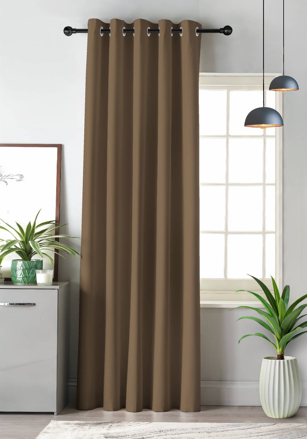 Casableu 274.32 cm (9 ft) Long Door Polyester Blackout Curtain Single Curtain