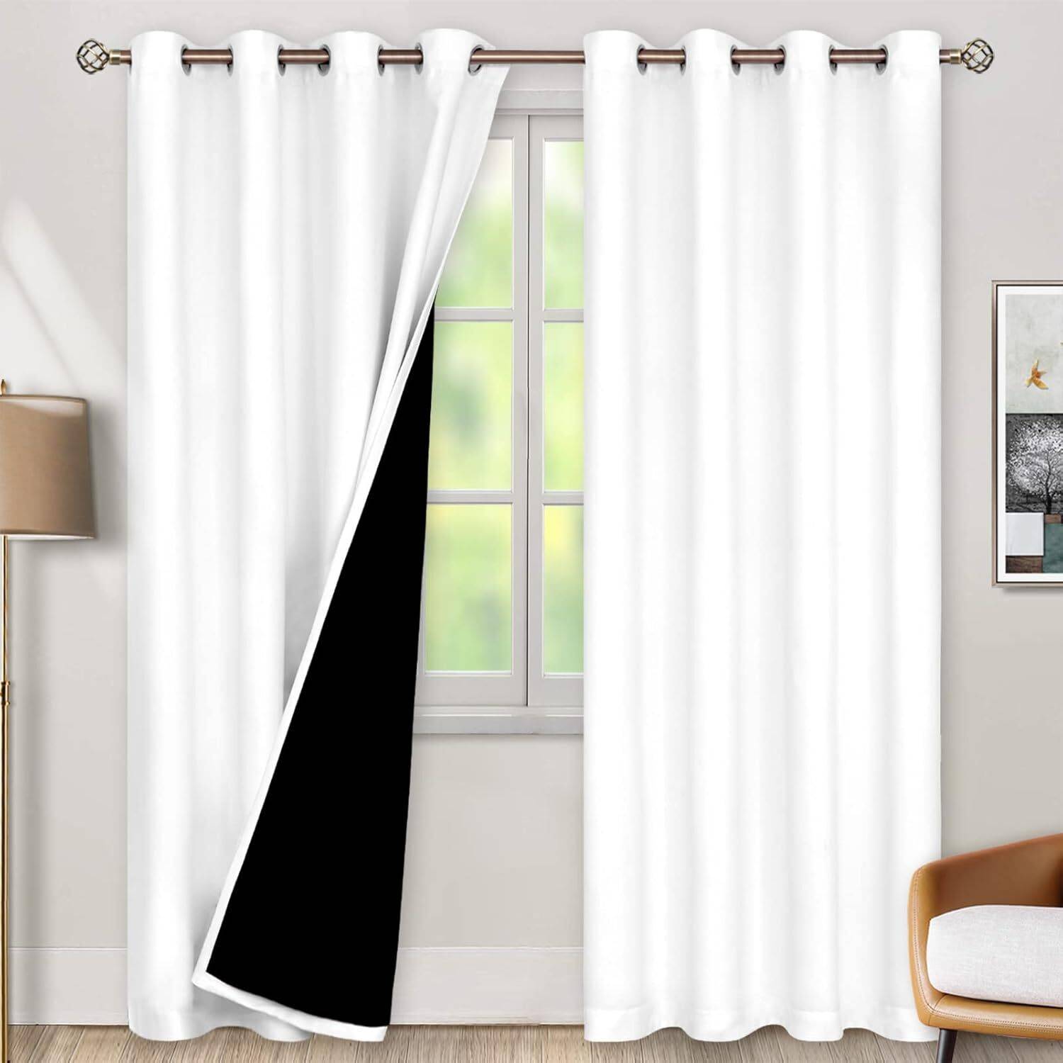 bfam 152 cm (5 ft) Window Polyester Blackout Curtain (Pack Of 2)