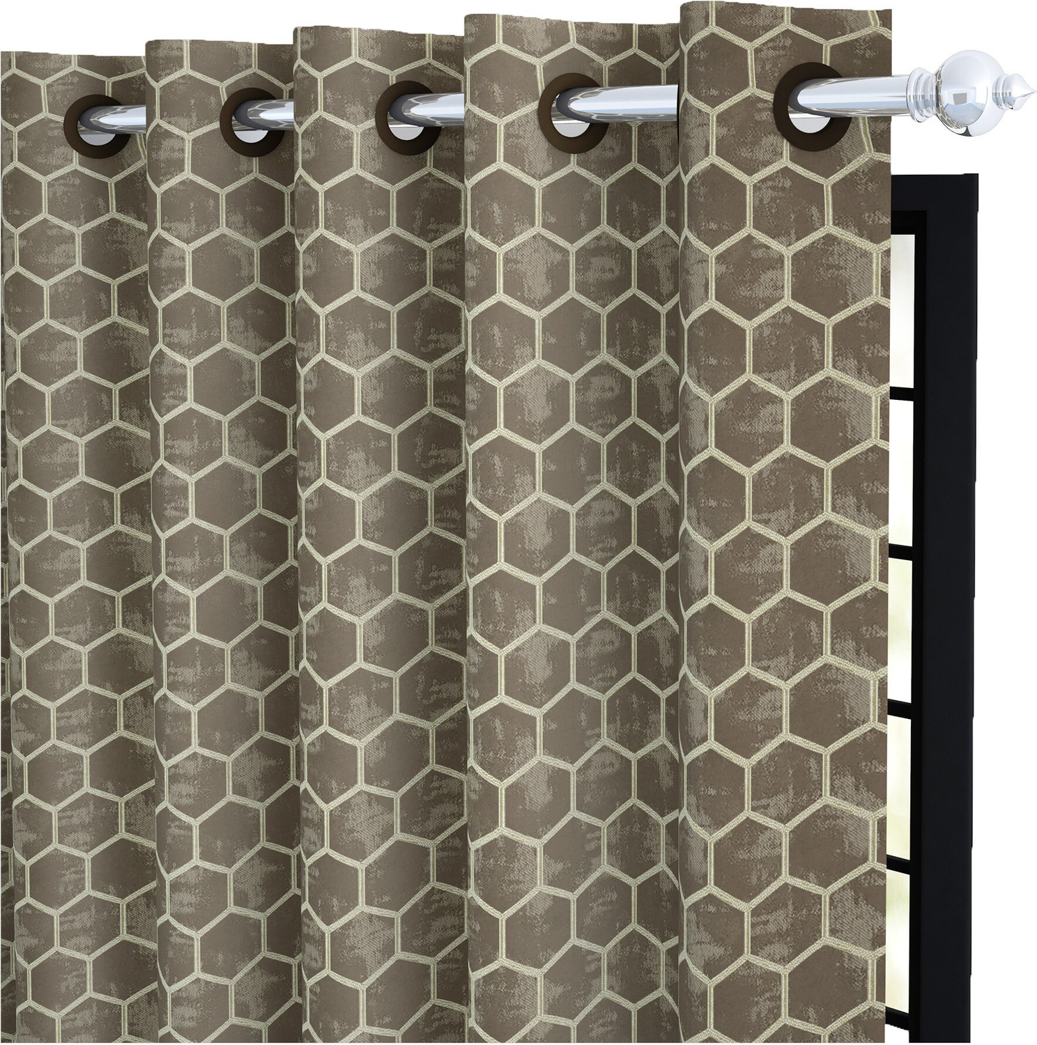 Image of Story@home 215 cm (7 ft) Door Jacquard Room Darkening Curtain Single Curtain