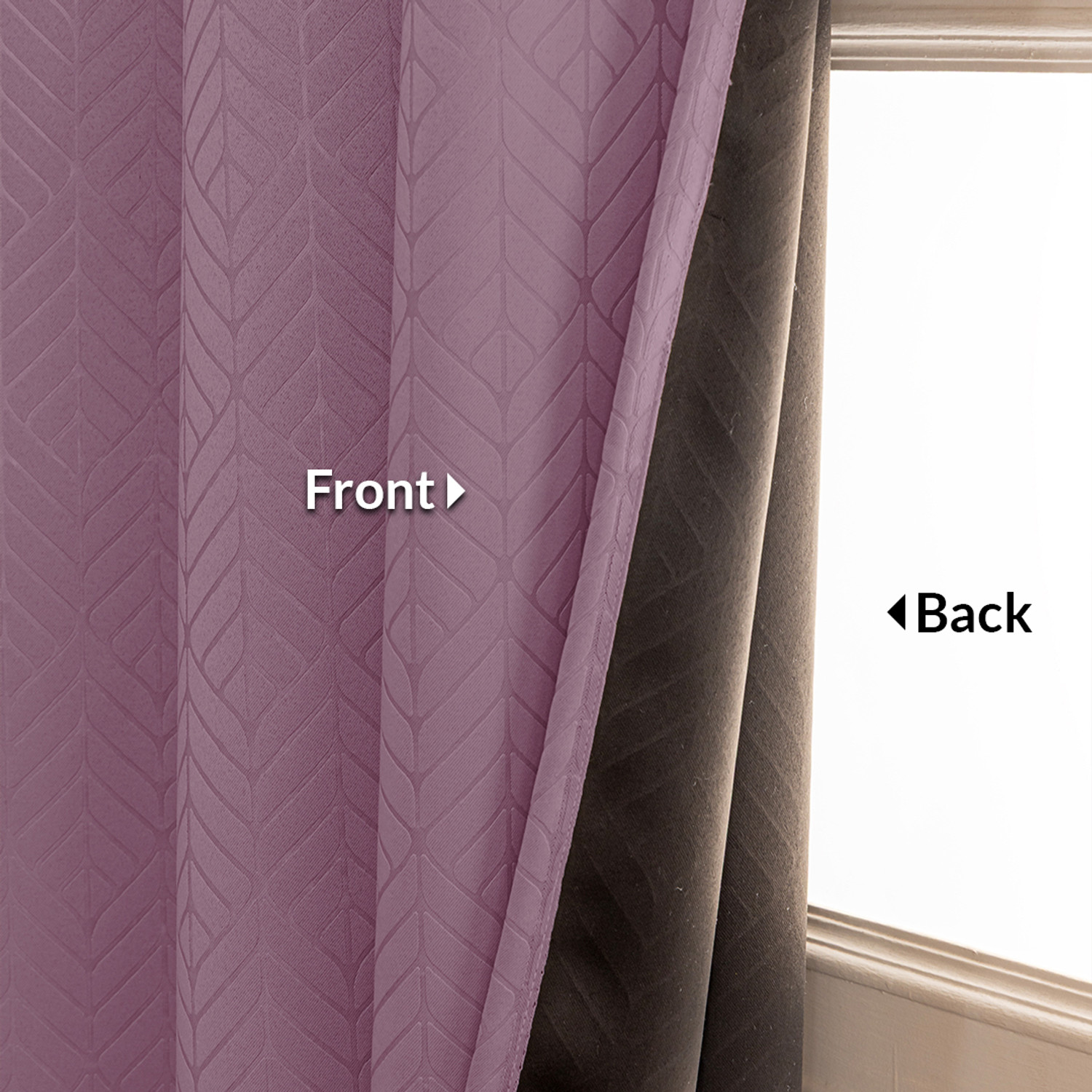 Image of HOMEMONDE 152.4 cm (5 ft) Window Polyester Blackout Curtain Single Curtain