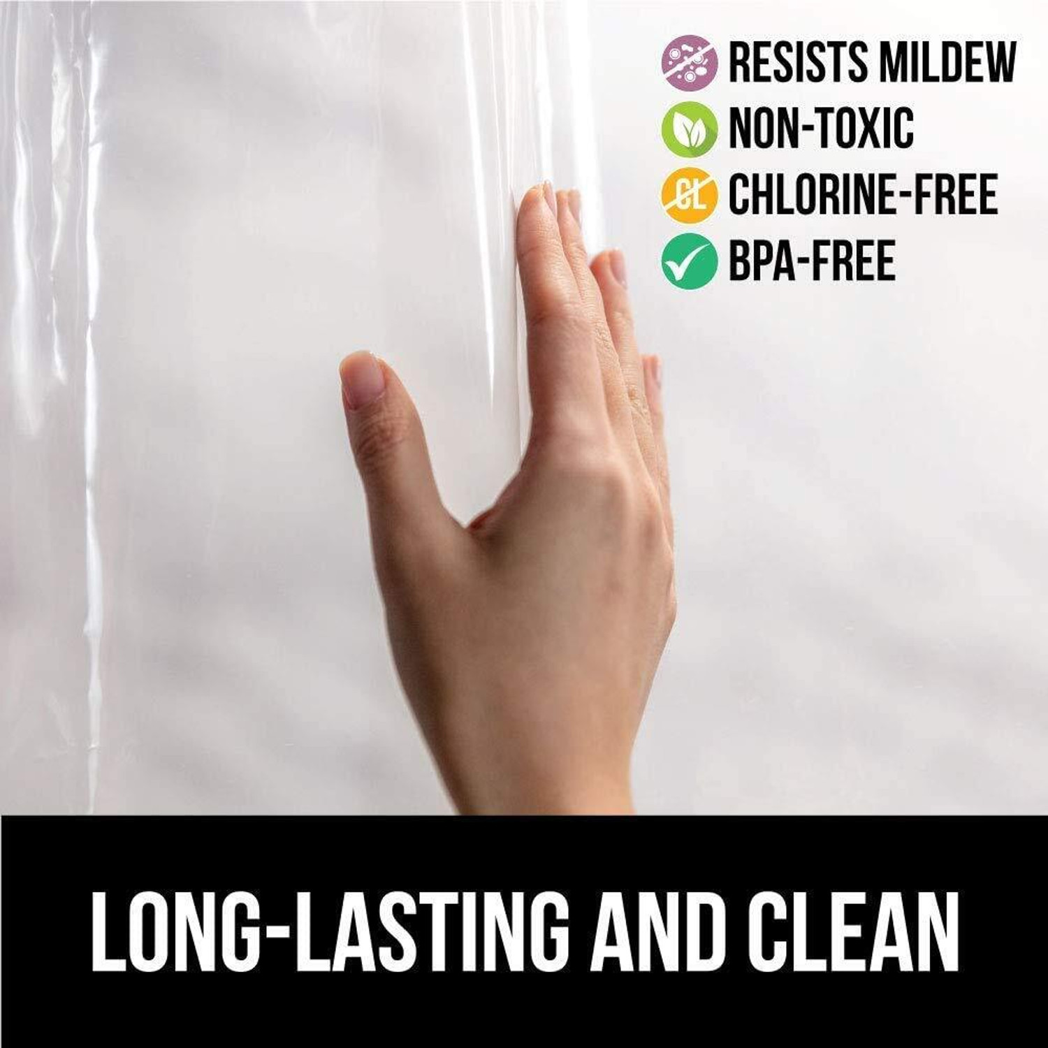 Image of SHAVIN 272 cm (9 ft) Long Door PVC Transparent Curtain Single Curtain