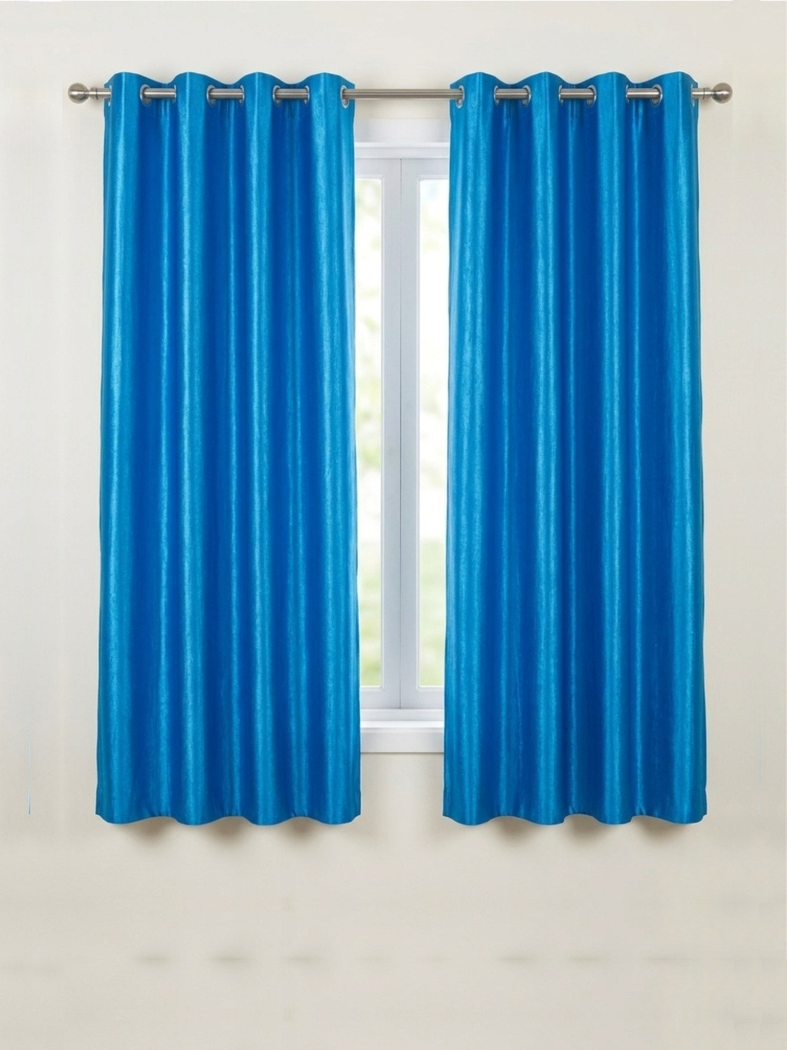 Image of Kanodia Poly Fab 152.4 cm (5 ft) Window Polyester Semi Transparent Curtain (Pack Of 2)