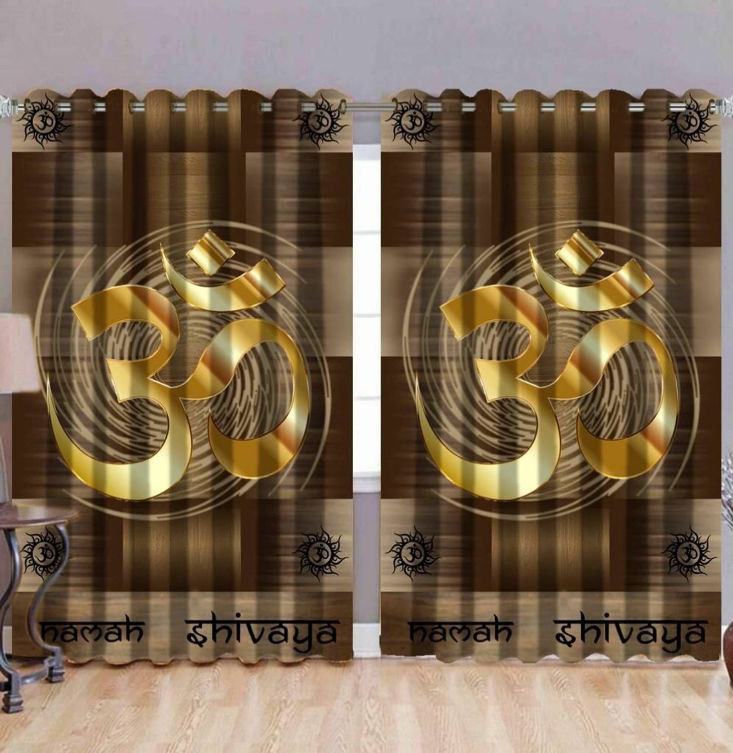 BANAVY 214 cm (7 ft) Door Polyester Room Darkening Curtain Single Curtain