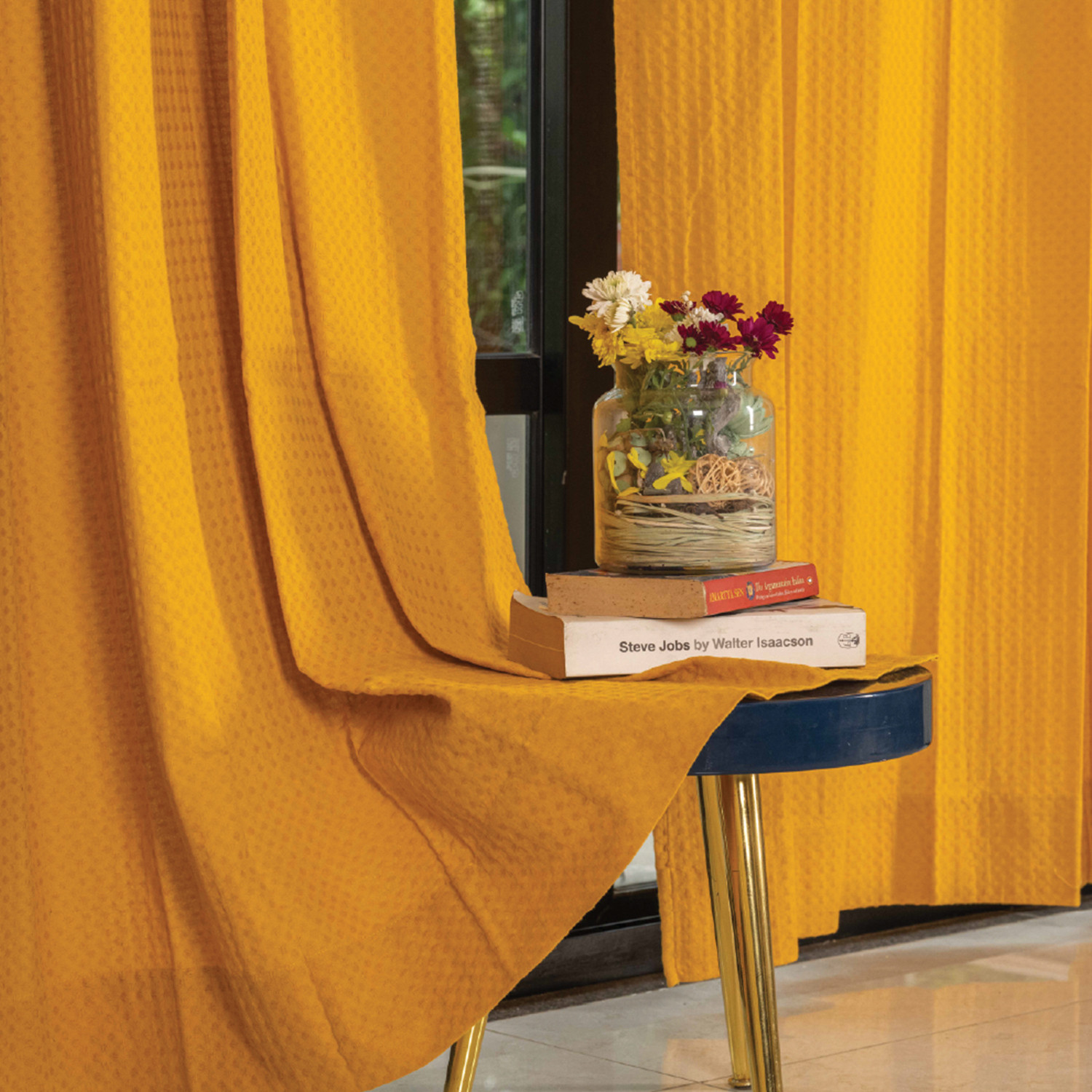 Image of Urban Space 152 cm (5 ft) Window Cotton Room Darkening Curtain (Pack Of 2)