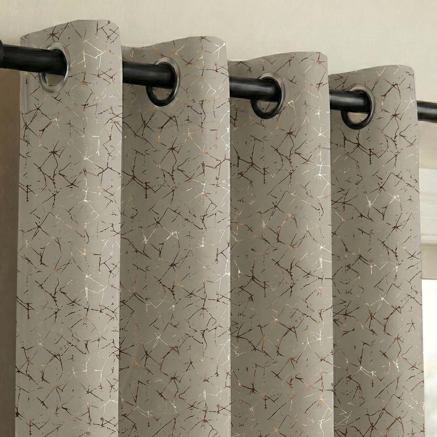 Image of Home Spark 183 cm (6 ft) Window Polyester Blackout Curtain (Pack Of 2)