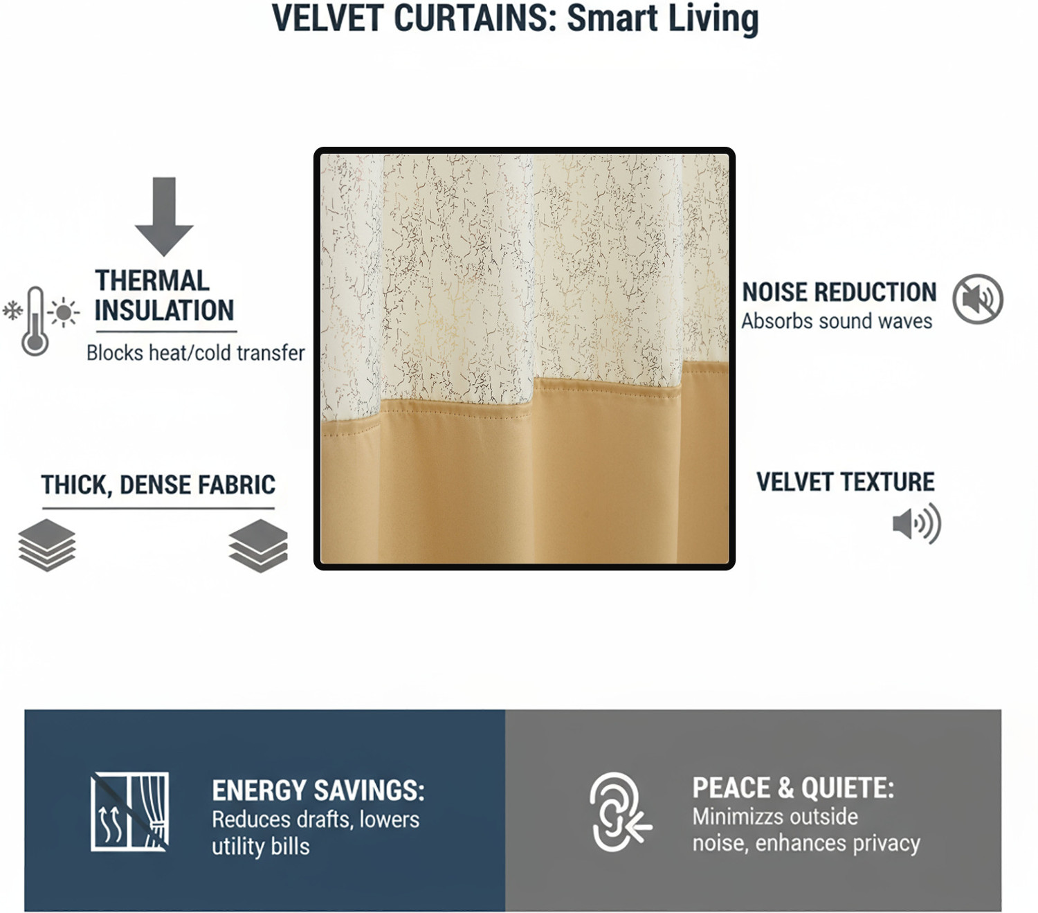 Image of Home Stylish 152 cm (5 ft) Window Silk Blackout Curtain (Pack Of 2)