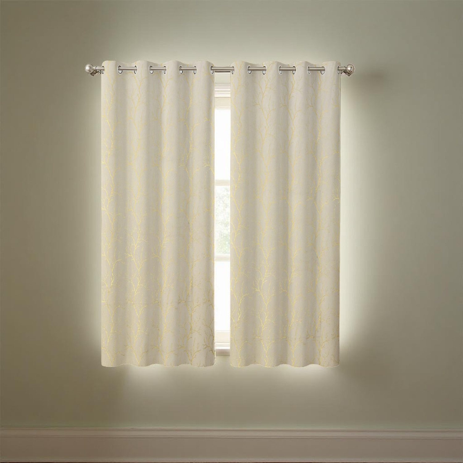 Image of Home Stylish 152 cm (5 ft) Window Velvet Room Darkening Curtain (Pack Of 2)