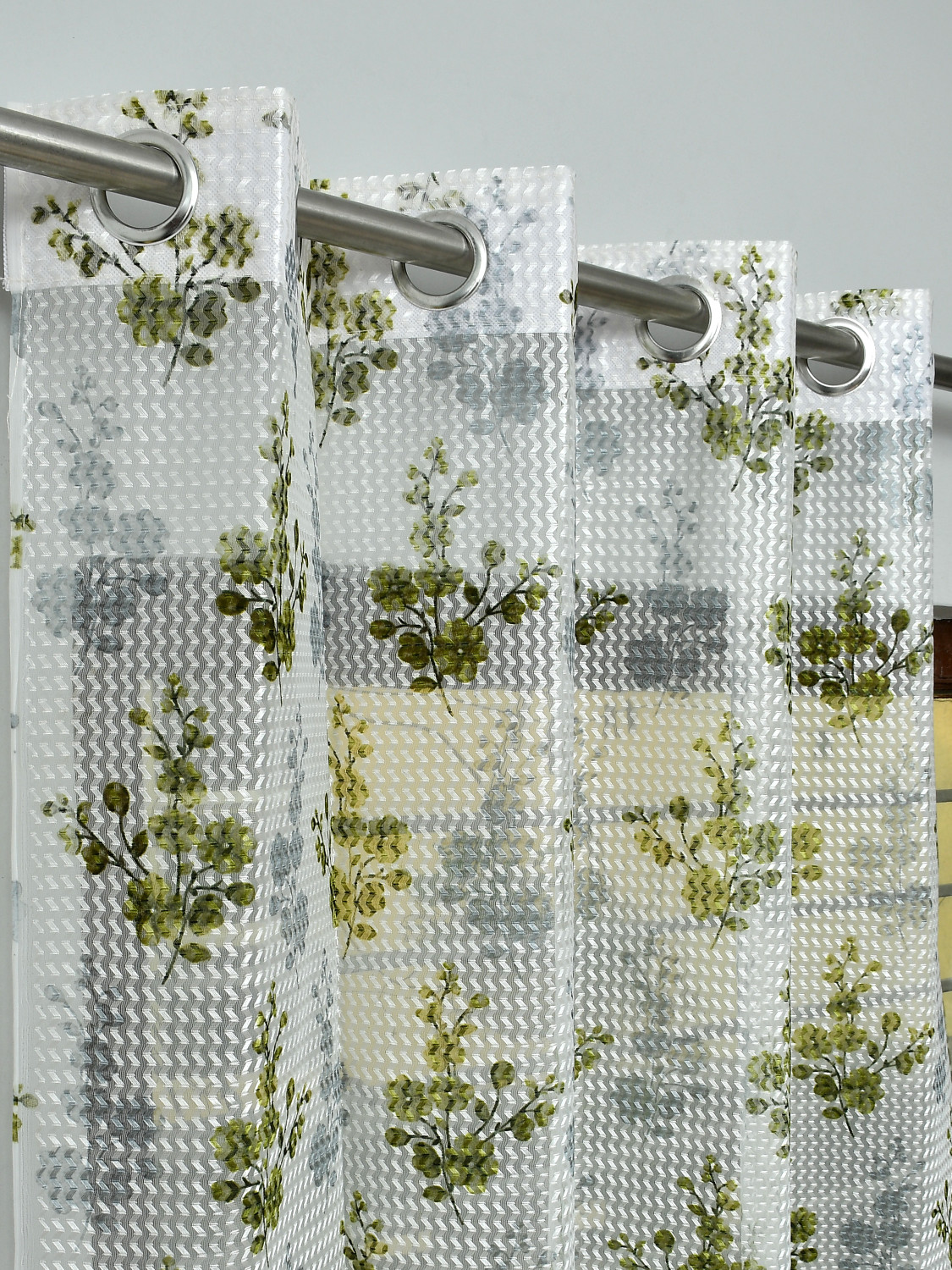 Image of Rashee Creations 213 cm (7 ft) Door Net Transparent Curtain (Pack Of 2)