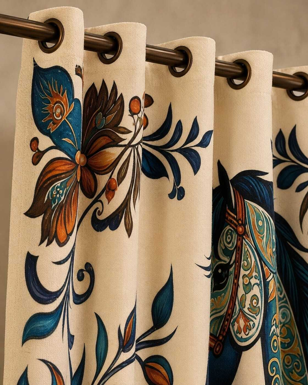 Image of SVHM HOME DECOR 152 cm (5 ft) Window Polyester Room Darkening Curtain Single Curtain