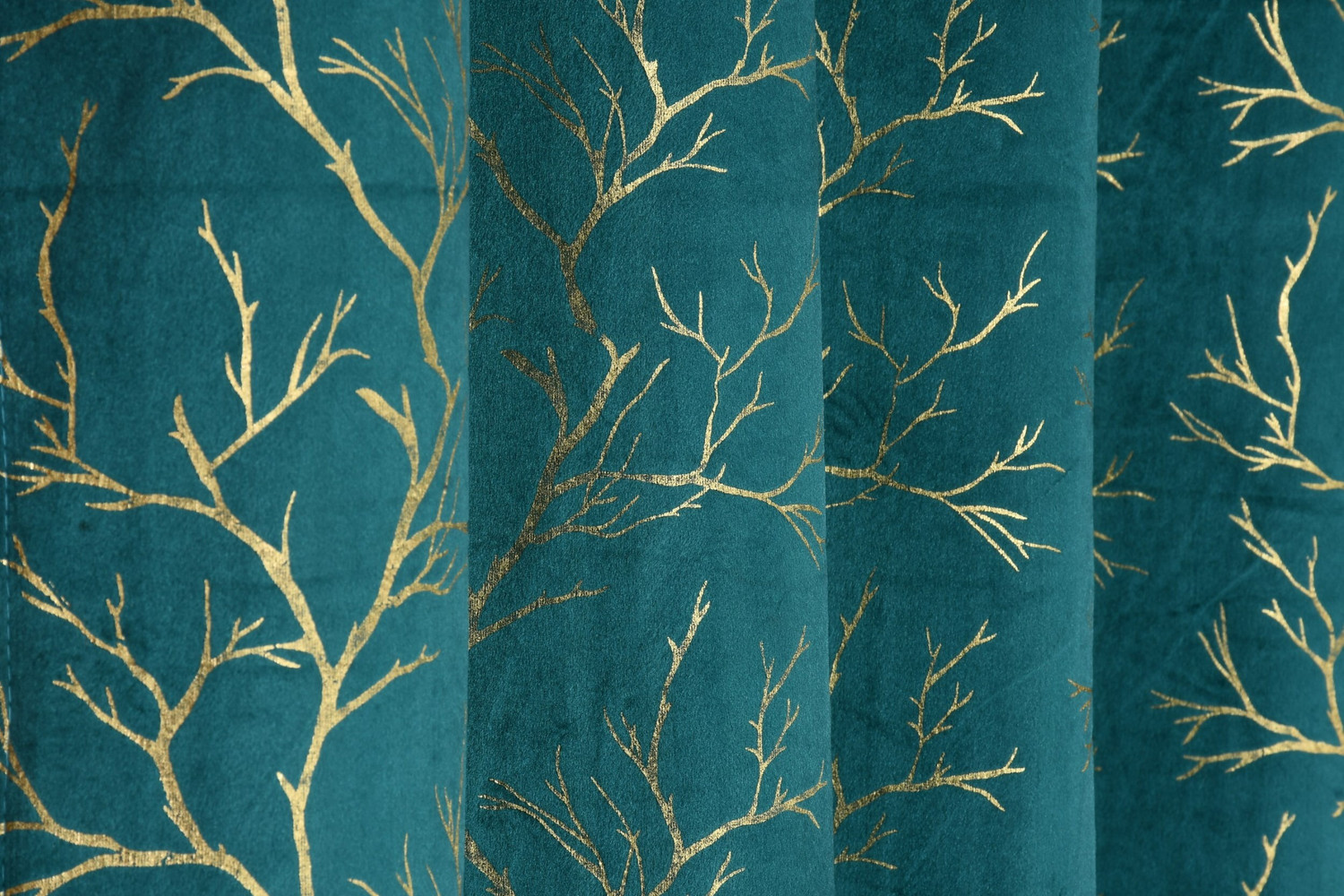 Image of Galaxy Drape 153 cm (5 ft) Window Velvet Room Darkening Curtain (Pack Of 2)