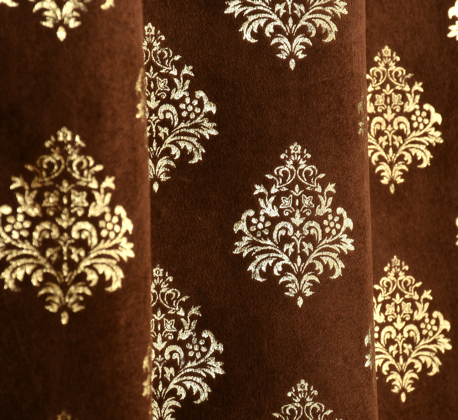 Image of FABDRAPE 152.4 cm (5 ft) Window Velvet Room Darkening Curtain (Pack Of 2)