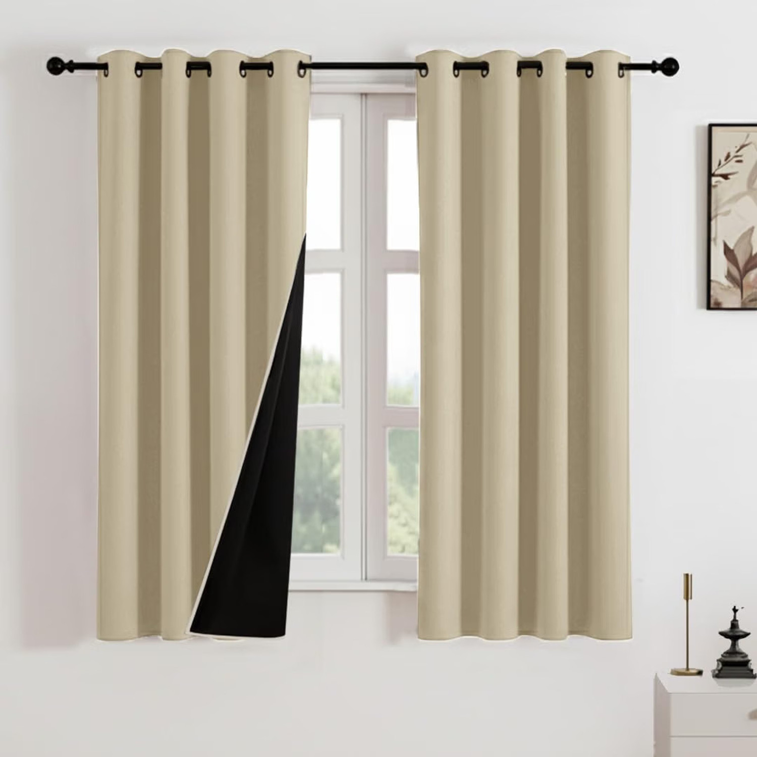 HOMEMONDE 152.4 cm (5 ft) Window Polyester Blackout Curtain (Pack Of 2)