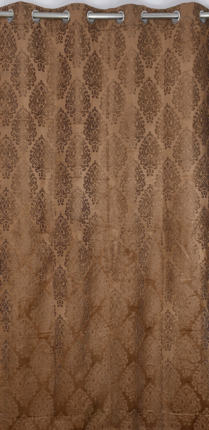 Image of Kraftiq Homes 274 cm (9 ft) Long Door Velvet Room Darkening Curtain Single Curtain