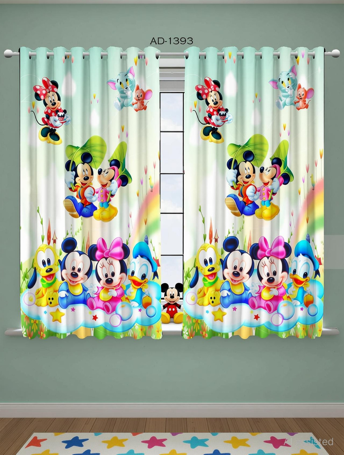 Image of Koli Trading 152 cm (5 ft) Window Polyester Curtain (Pack Of 2)