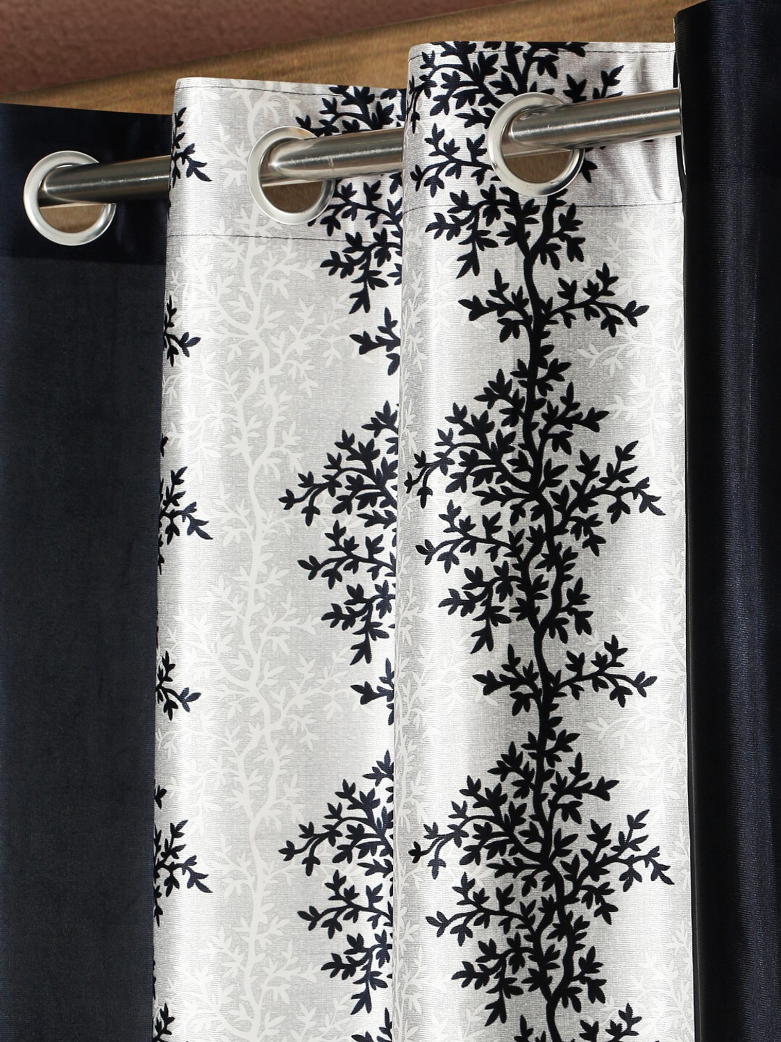 Image of Home Sizzler 213 cm (7 ft) Door Polyester Semi Transparent Curtain (Pack Of 2)