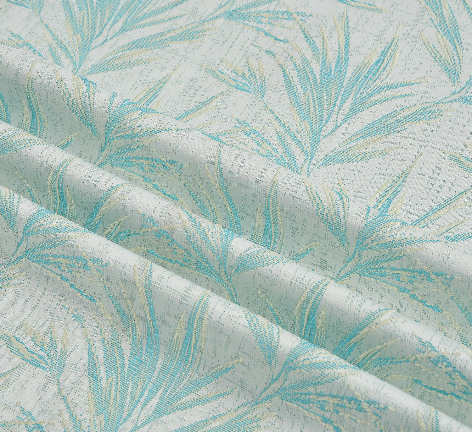 Image of VELOURA 243.84 cm (8 ft) Shower Jacquard Room Darkening Curtain (Pack Of 2)