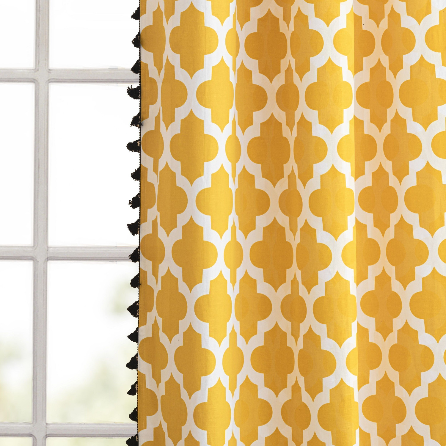 Image of HOMEMONDE 213 cm (7 ft) Door Cotton Semi Transparent Curtain (Pack Of 2)