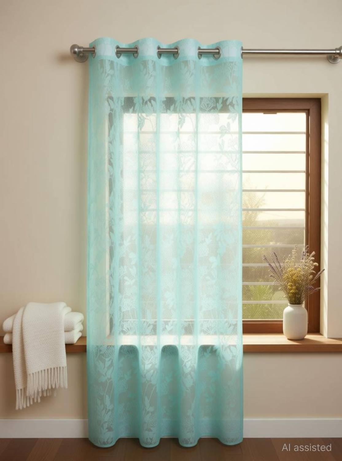 Flipkart SmartBuy 213 cm (7 ft) Door Polyester Transparent Curtain Single Curtain