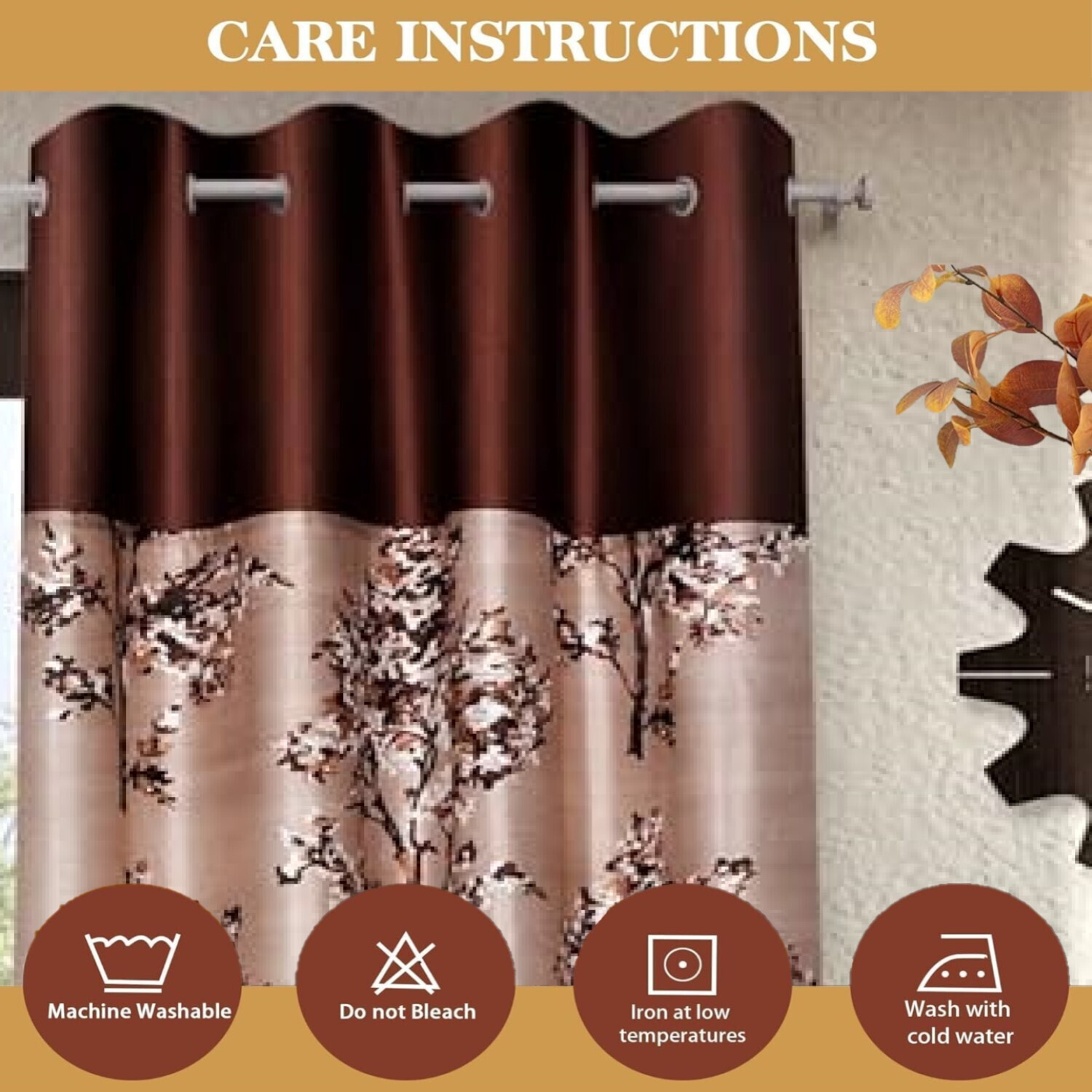 Image of DARSHANAM WORLD 152 cm (5 ft) Window Polyester Semi Transparent Curtain Single Curtain