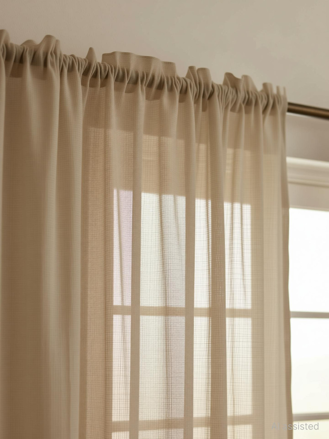 Image of LINENWALAS 213 cm (7 ft) Door Cotton Transparent Curtain (Pack Of 2)