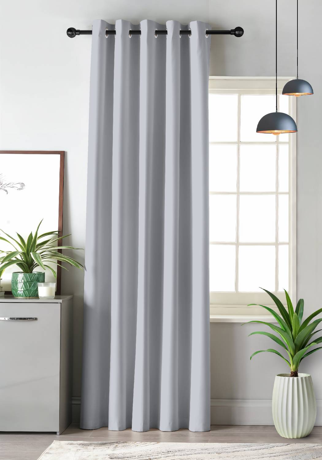 Casableu 274.32 cm (9 ft) Long Door Polyester Blackout Curtain Single Curtain