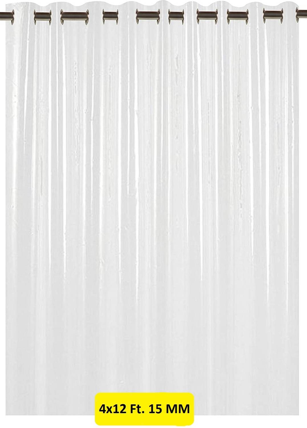 Abshant 365 cm (12 ft) Long Door PVC Transparent Curtain Single Curtain