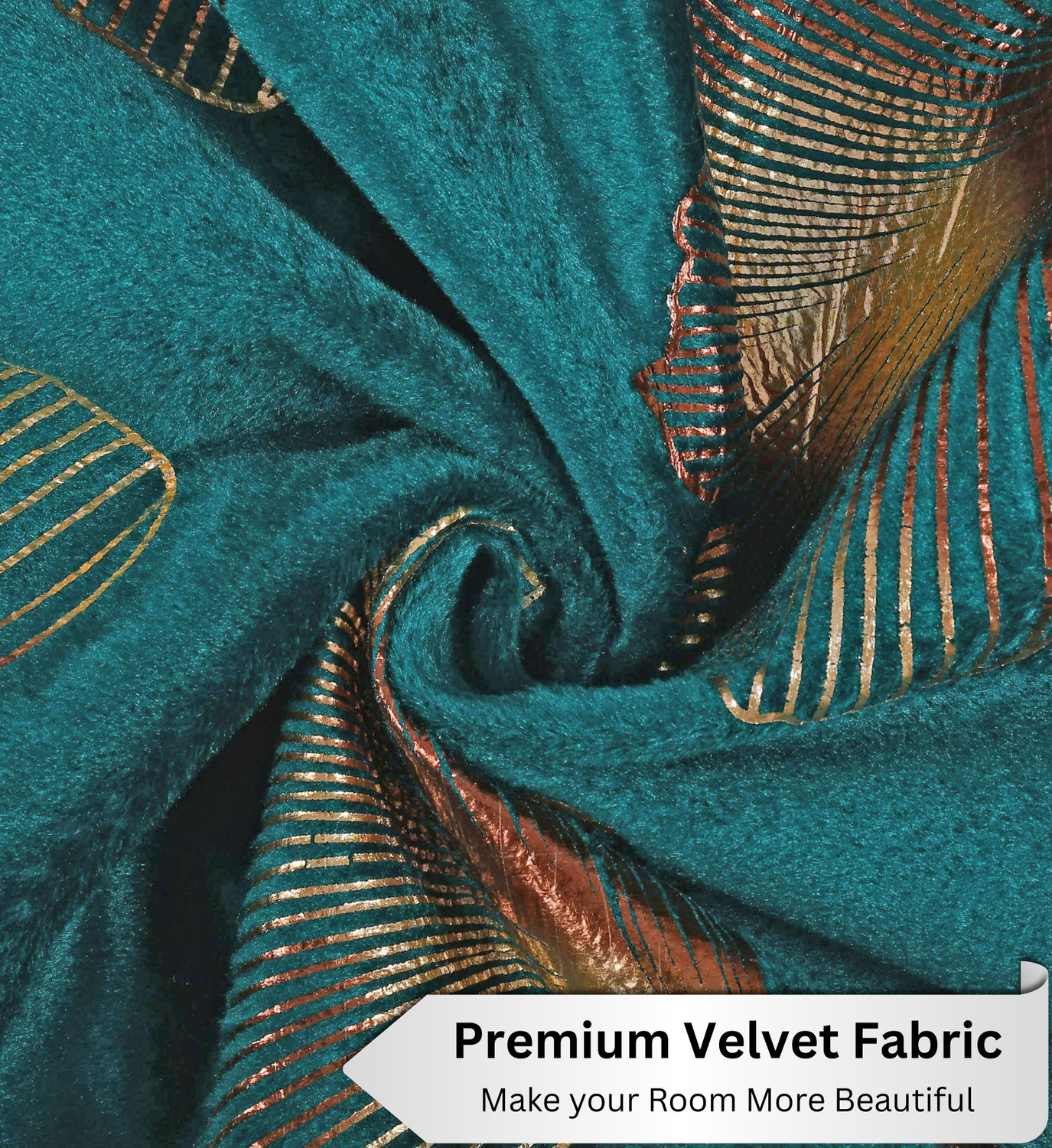 Image of FabFabriX 152.4 cm (5 ft) Window Velvet Room Darkening Curtain (Pack Of 2)