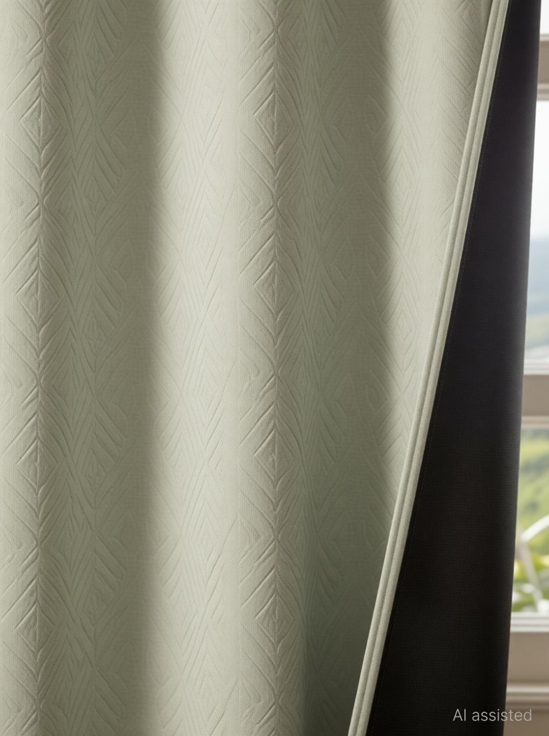 Image of HOMEMONDE 152.4 cm (5 ft) Window Polyester Blackout Curtain (Pack Of 2)