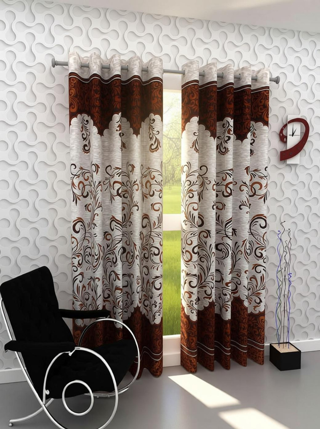 Image of AH ARTSY HOME 214 cm (7ft) Door Curtain