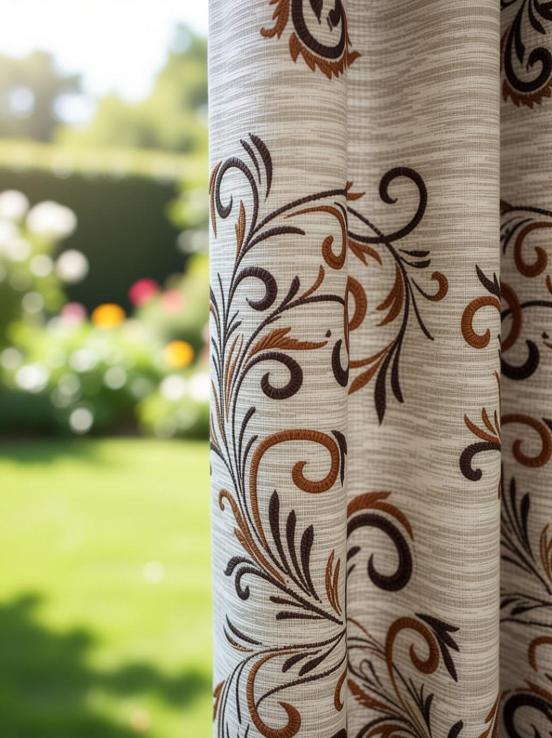 Image of AH ARTSY HOME 214 cm (7ft) Door Curtain