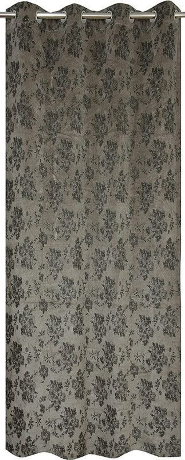Image of Kraftiq Homes 183 cm (6 ft) Window Velvet Room Darkening Curtain Single Curtain