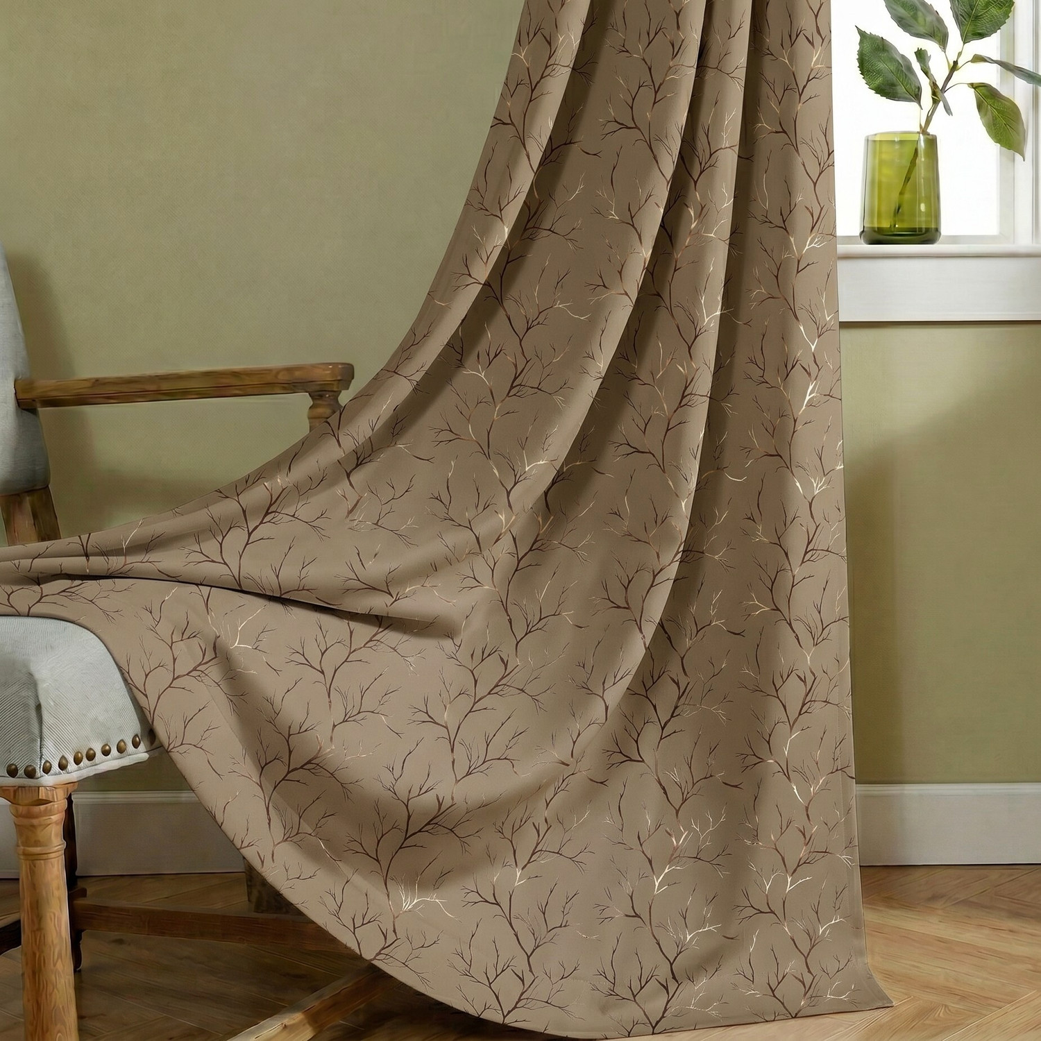 Image of Home Spark 183 cm (6 ft) Window Polyester Room Darkening Curtain (Pack Of 2)