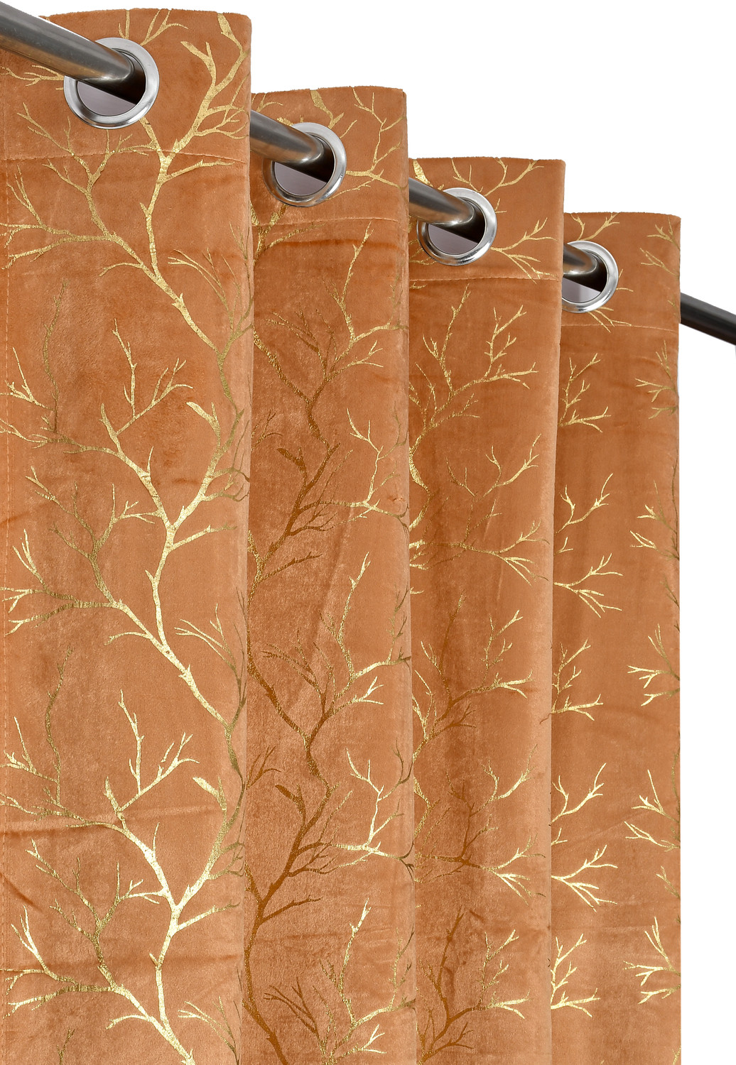 Image of Arick Home 182 cm (6 ft) Shower Velvet Blackout Curtain (Pack Of 2)