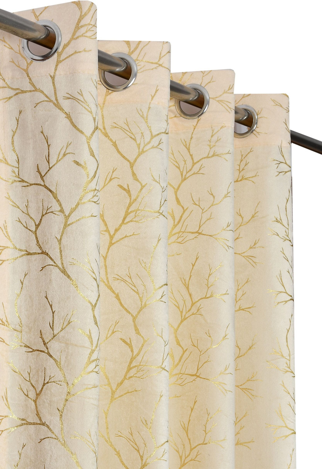 Image of Galaxy Drape 213 cm (7 ft) Door Velvet Room Darkening Curtain (Pack Of 2)