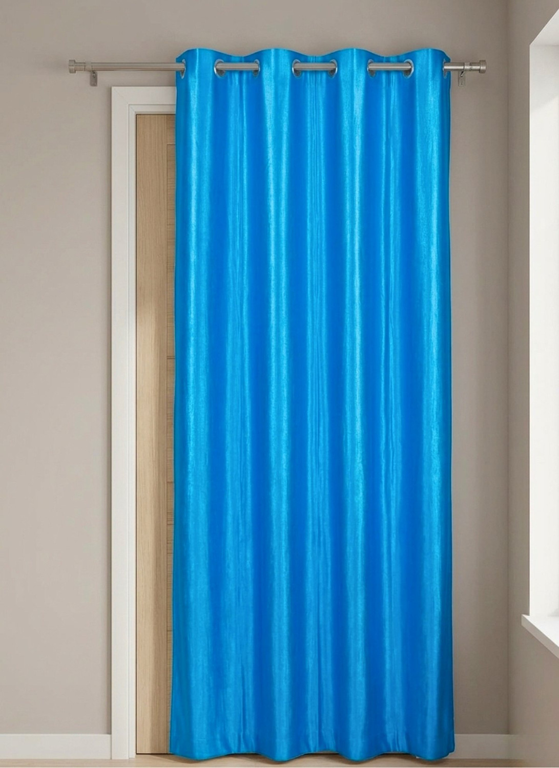 Image of Kanodia Poly Fab 213 cm (7 ft) Door Polyester Semi Transparent Curtain Single Curtain