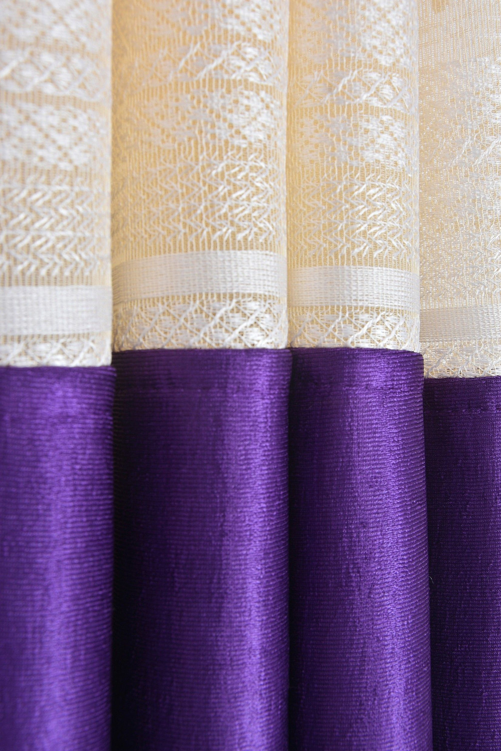 Image of Homefab India 244 cm (8 ft) Long Door Polyester Semi Transparent Curtain (Pack Of 2)