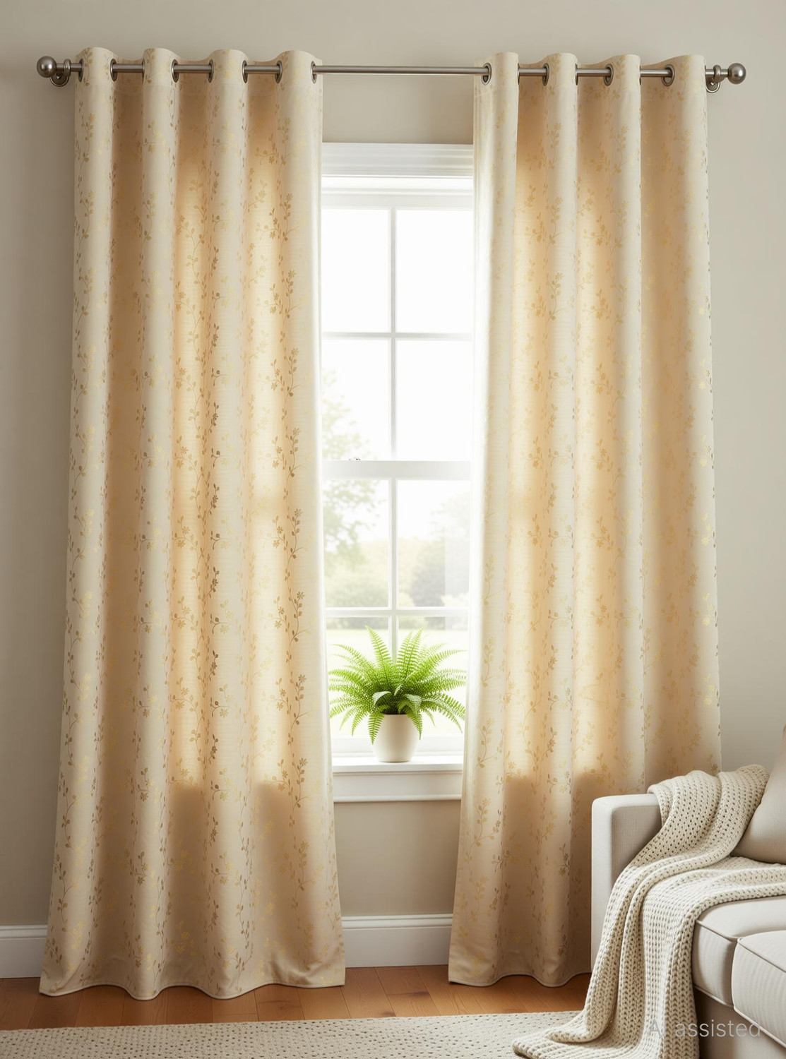 Image of Elam 152.4 cm (5 ft) Window Velvet Room Darkening Curtain (Pack Of 2)