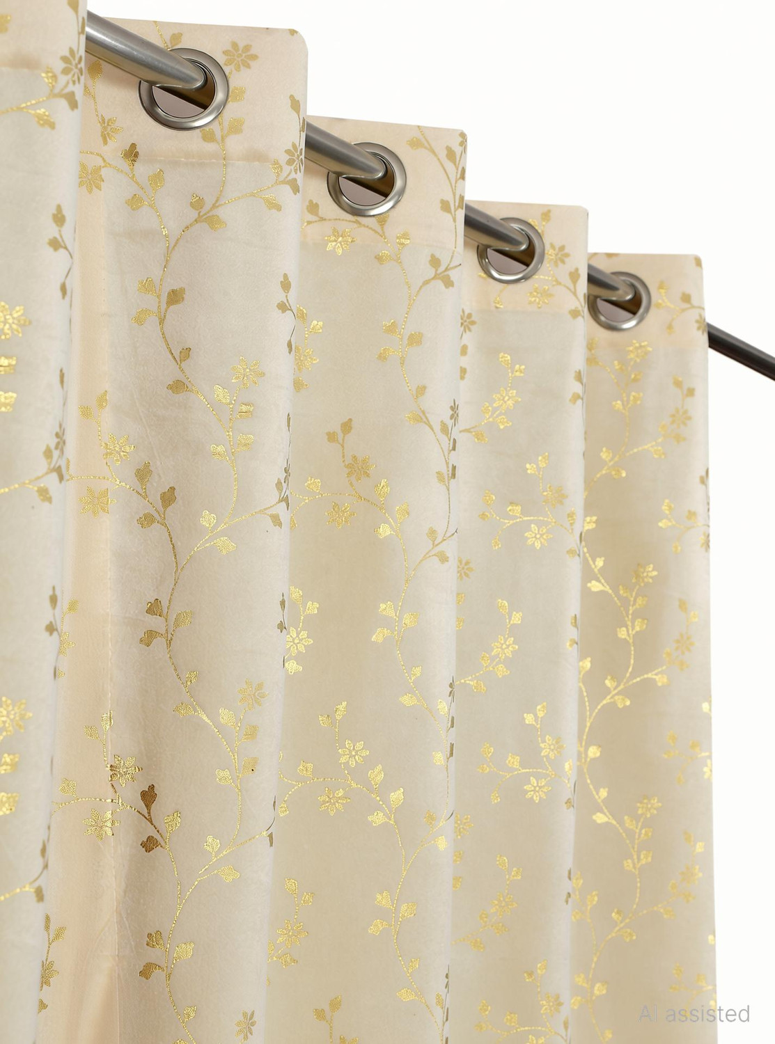 Image of Elam 152.4 cm (5 ft) Window Velvet Room Darkening Curtain (Pack Of 2)
