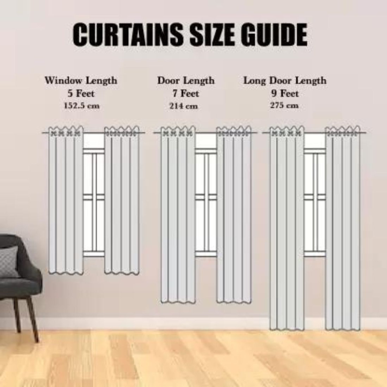 Image of shopgallery 214 cm (7 ft) Door Polyester Room Darkening Curtain Single Curtain