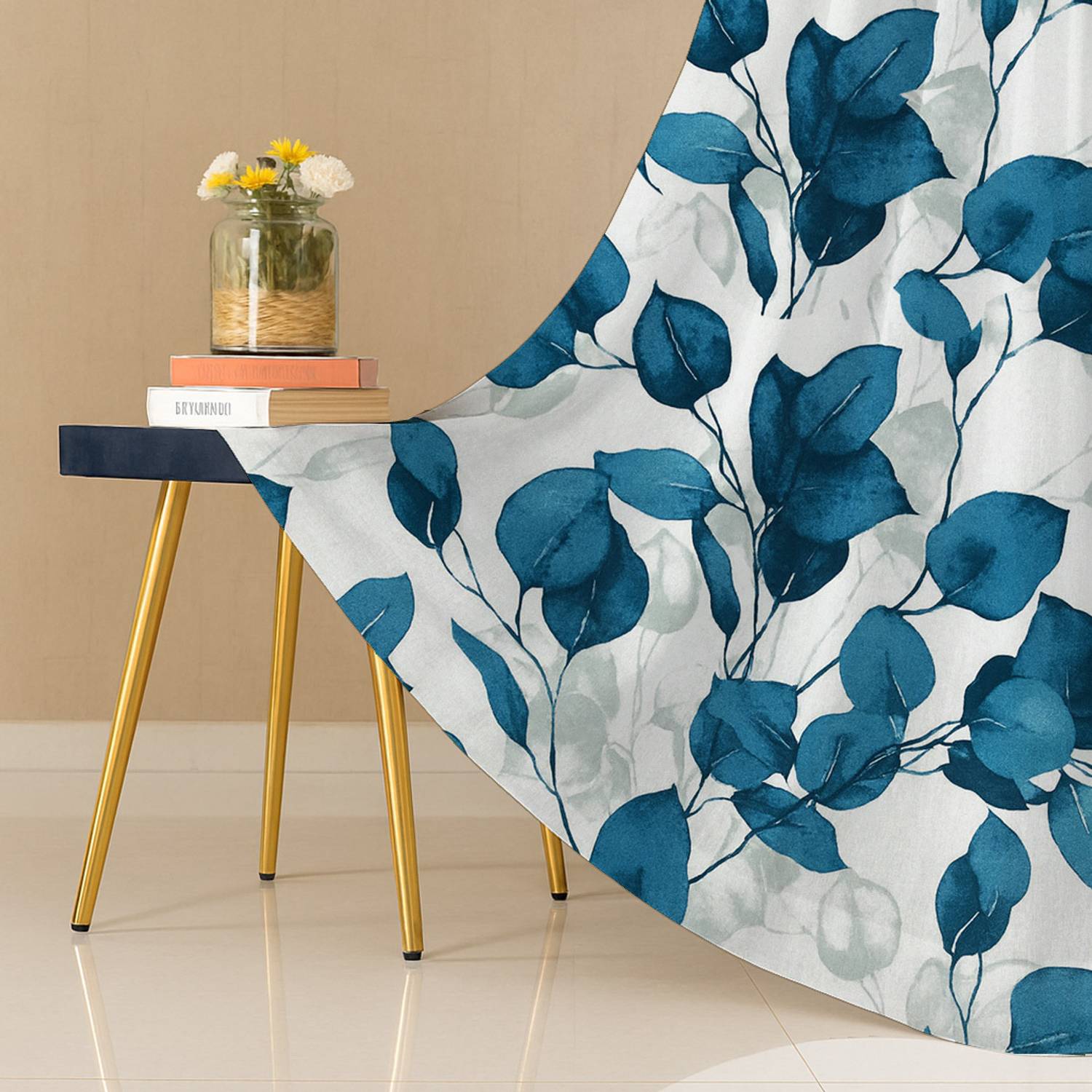 Ana 213 cm (7 ft) Door Cotton Room Darkening Curtain Single Curtain