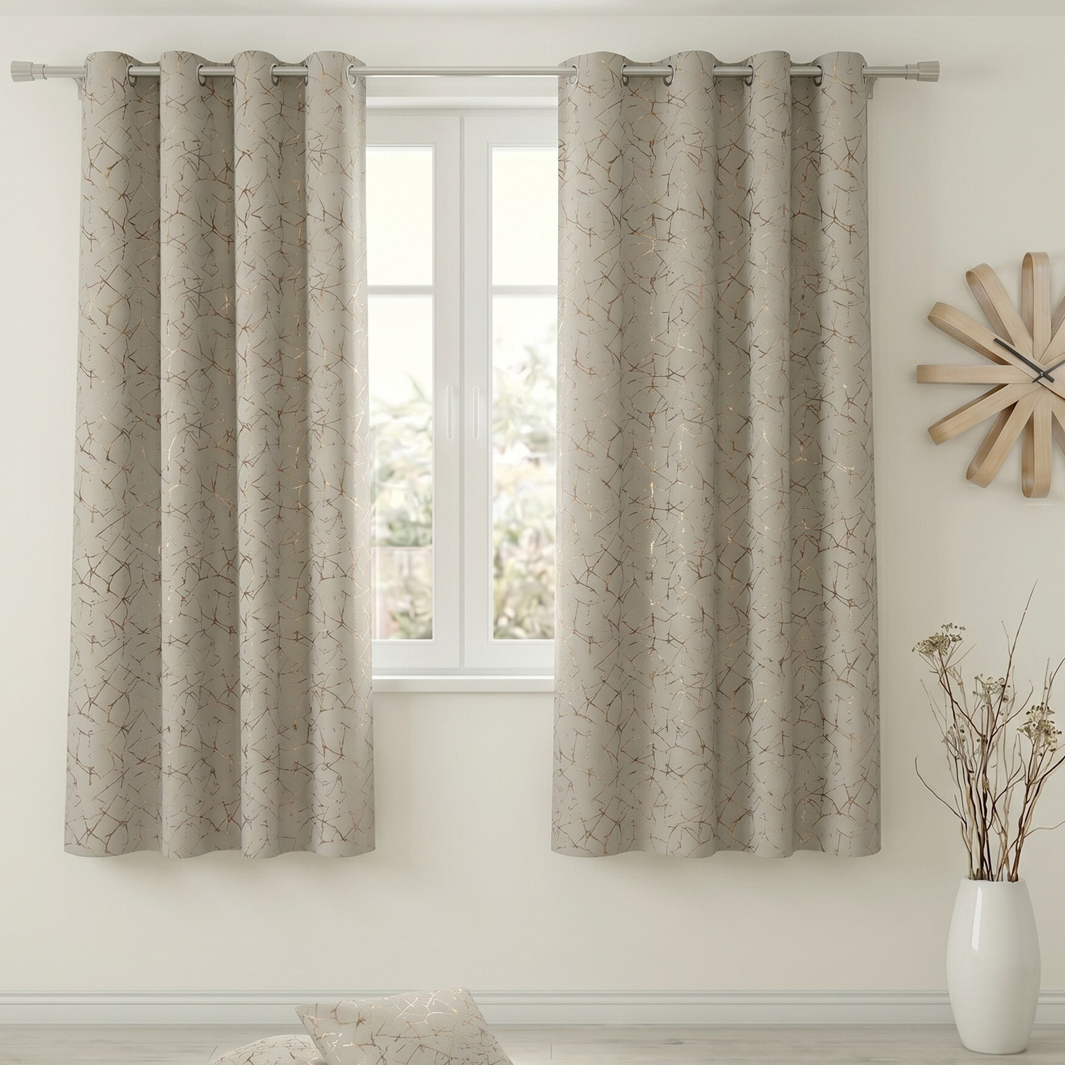 Image of Home Spark 183 cm (6 ft) Window Polyester Blackout Curtain (Pack Of 2)